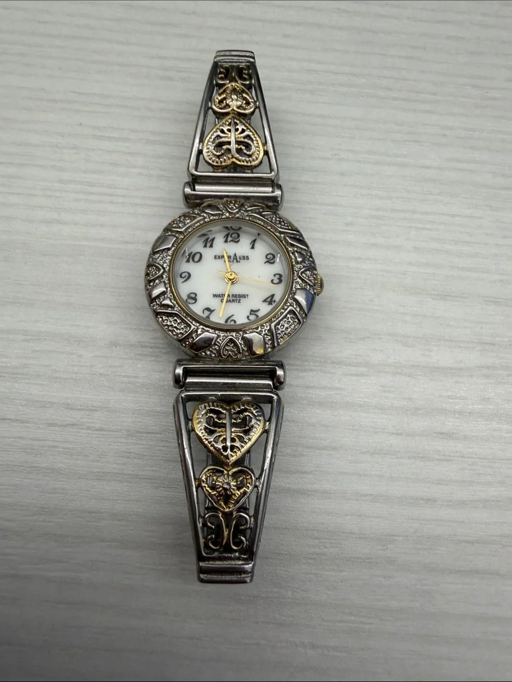 Express Two-Tone Silver and Gold Women's Bracelet Watch